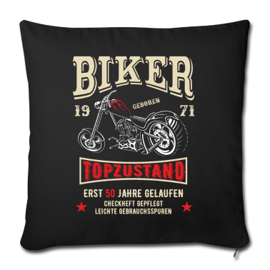Geburtstag Geschenk Mann Kissenbezug - 50. Geburtstag Mann Biker Geschenk witzig Motorrad