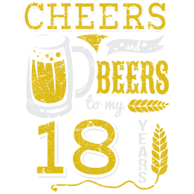 Motiv 18 Geburtstag / Jahre: Cheers and Beers Geschenk