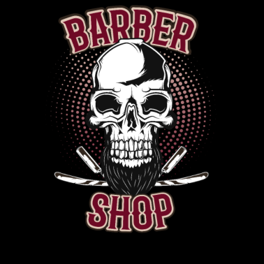 Motiv Bart Totenkopf Barber Geschenk Geburtstag Mann