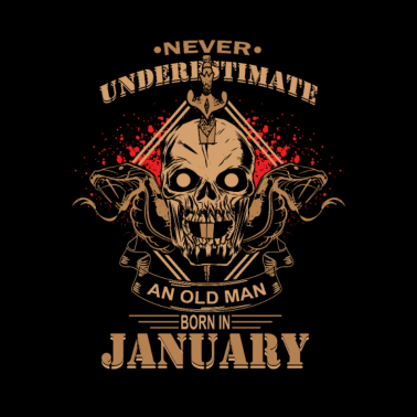 Motiv Januar Geburtstag Männer Biker Rocker Motorrad