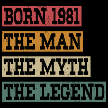 Motiv Jahrgang 1981 Geburtstag Mann Mythos Legende