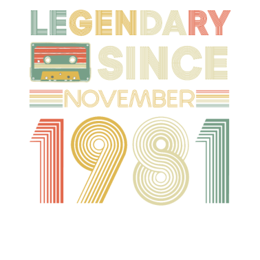 Motiv 40. Geburtstag Männer Legendary since November 198