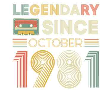 Motiv 40. Geburtstag Männer Legendary since Oktober 1981