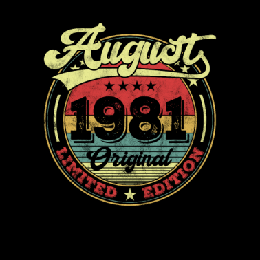 Motiv August 1981 Vintage Geburtstag Mann Frau