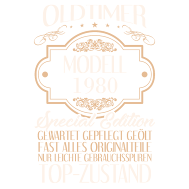 Motiv 40. Geburtstag Männer Oldtimer Modell 1980