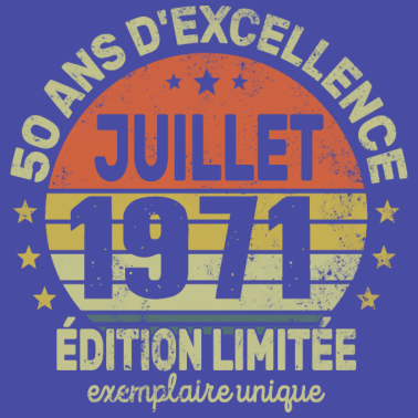 Motiv 50 Jahre Geburtstag Mann Frau im Juli 1971