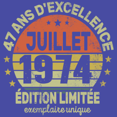 Motiv 47 Jahre Geburtstag Mann Frau im Juli 1974