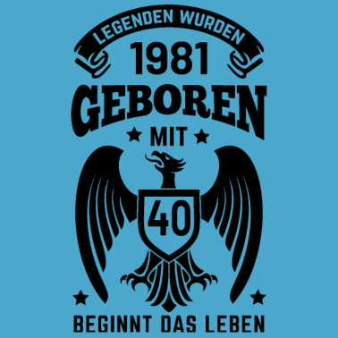 Motiv 40. Geburtstag Jahrgang 1981 Mann Frau