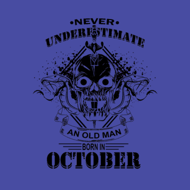 Motiv Oktober Geburtstag Herren alter Mann Vintage