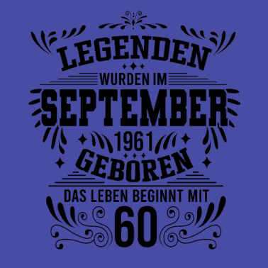Motiv September 1961 Geburtstag Geschenke Männer Frauen