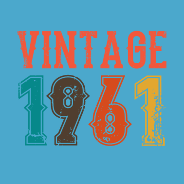 Motiv BORN IN 1961 Geburtstag Geschenk Vintage Männer