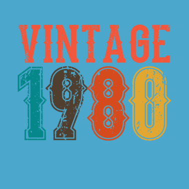 Motiv BORN IN 1980 Geburtstag Geschenk Vintage Männer