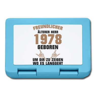 Geburtstag Geschenk Mann Brotdose - Freundlicher Alter Mann 1978 Geboren Geburtstag