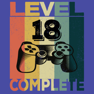 Motiv 18. Geburtstag Junge Mann 2003 Level 18 Jahre Game