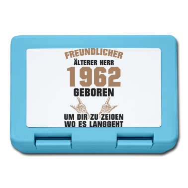 Geburtstag Geschenk Mann Brotdose - Freundlicher Alter Mann 1962 Geboren Geburtstag