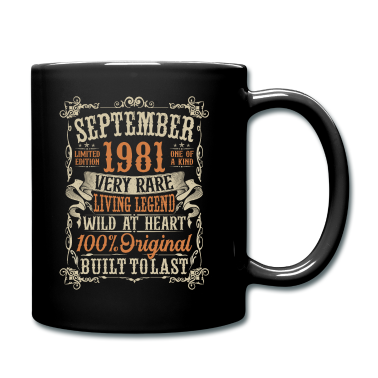Geburtstag Geschenk Mann Tasse - Jahrgang September 1981 geboren Geburtstag Spruch