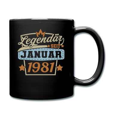 Geburtstag Geschenk Mann Tasse - Januar 1981 Geburtstag Männer Frauen
