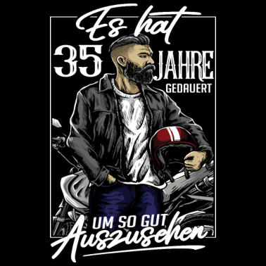 Motiv 35. Geburtstag Männer Rocker Biker
