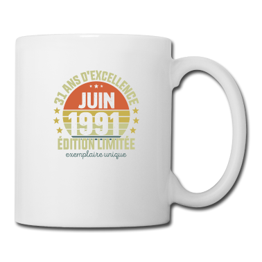 Geburtstag Geschenk Mann Tasse - 31 Jahre Geburtstag Mann Frau im Juni 1991
