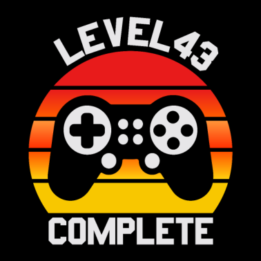 Motiv 43. Geburtstag Männer Geschenke, Level 43 Komplett
