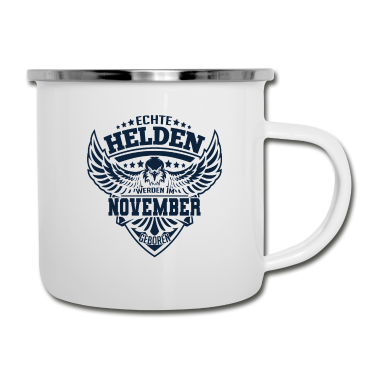 Geburtstag Geschenk Mann Emaille Tasse - November Geburtstag Männer