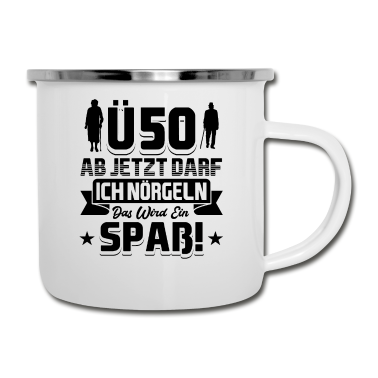 Geburtstag Geschenk Mann Emaille Tasse - 50 Geburtstag Mann