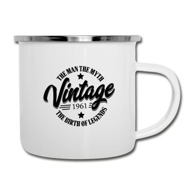 Geburtstag Geschenk Mann Emaille Tasse - 60. Geburtstag Männer Mann Mythos Legende