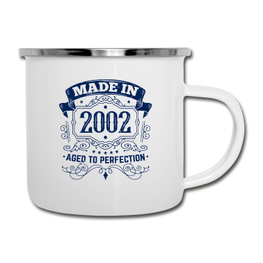 Geburtstag Geschenk Mann Emaille Tasse - Hergestellt in 2002 Geburtstag Männer