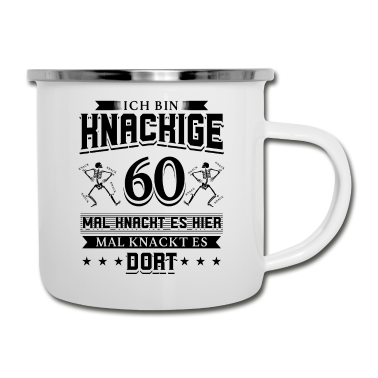 Geburtstag Geschenk Mann Emaille Tasse - 60 Geburtstag Mann