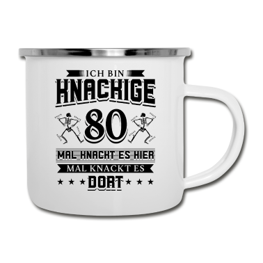 Geburtstag Geschenk Mann Emaille Tasse - 80 Geburtstag Mann