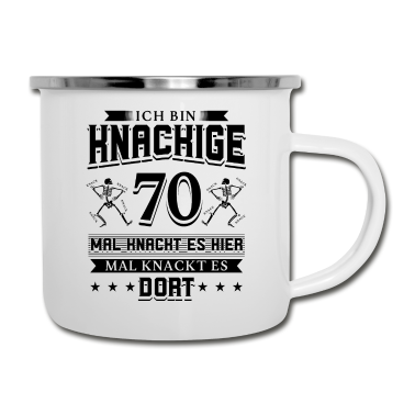 Geburtstag Geschenk Mann Emaille Tasse - 70 Geburtstag Mann