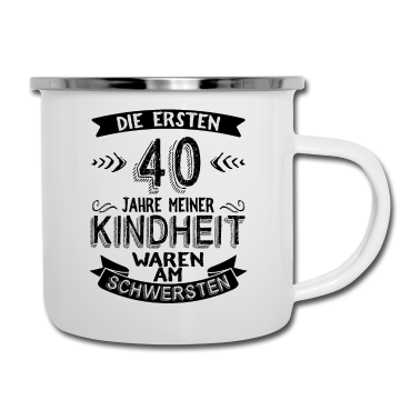 Geburtstag Geschenk Mann Emaille Tasse - 40 Geburtstag Mann