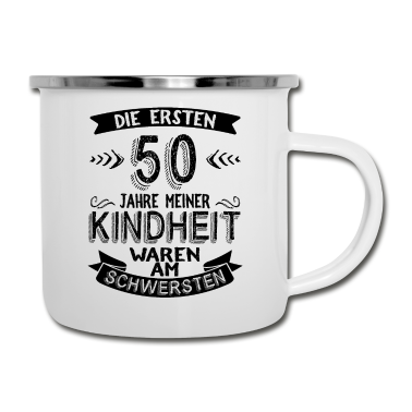 Geburtstag Geschenk Mann Emaille Tasse - 50 Geburtstag Mann