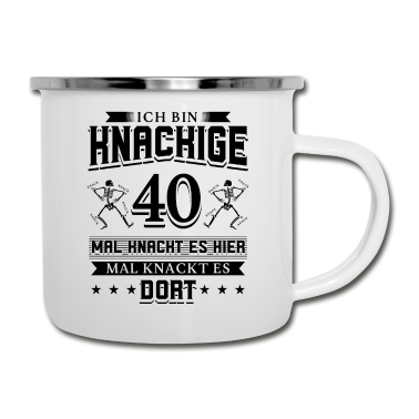 Geburtstag Geschenk Mann Emaille Tasse - 40 Geburtstag Mann
