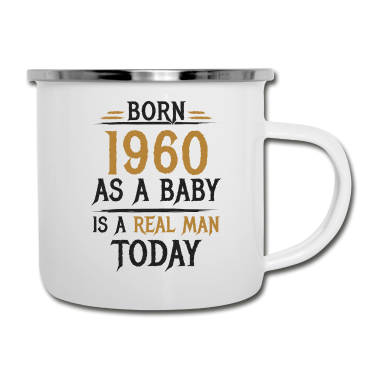 Geburtstag Geschenk Mann Emaille Tasse - 1960 Geborener Mann Geburtstag Männer Geschenk