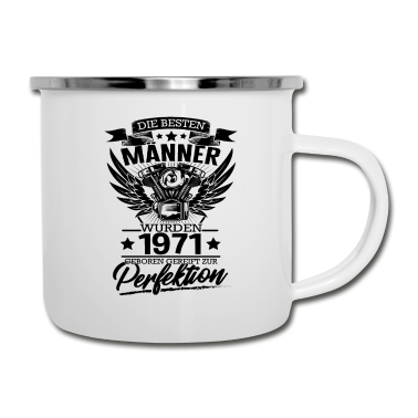 Geburtstag Geschenk Mann Emaille Tasse - 50 Geburtstag Männer 1971 Gereift zur Perfektion