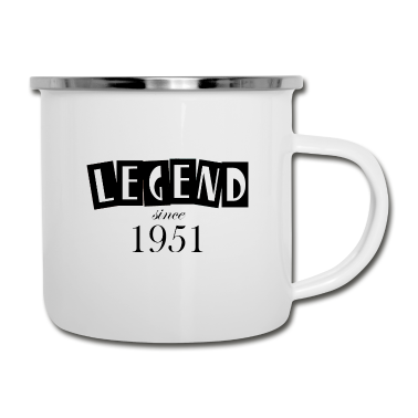 Geburtstag Geschenk Mann Emaille Tasse - Legende seit 1951 70. Geburtstag Männer Herren