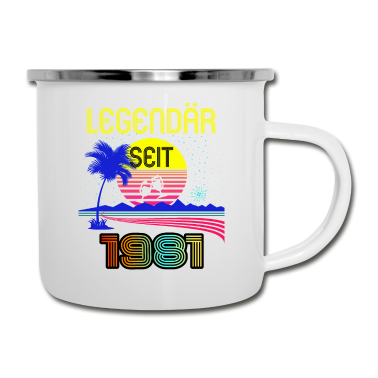 Geburtstag Geschenk Mann Emaille Tasse - 40. Geburtstag Männer Frauen Geschenk