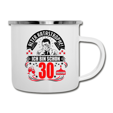 Geburtstag Geschenk Mann Emaille Tasse - 30. Geburtstag Mann Geschenk lustig Geburtstag 30