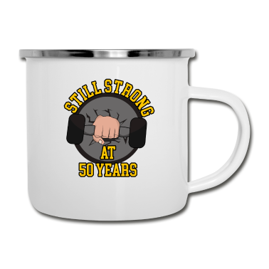 Geburtstag Geschenk Mann Emaille Tasse - 50. Geburtstag Männer Frauen Fitness