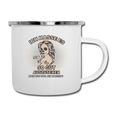 Geburtstag Geschenk Mann Emaille Tasse - 50. Geburtstag Mann Frau Jahrgang 1971 50 Jahre