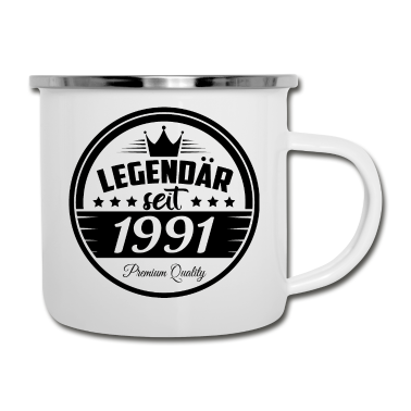 Geburtstag Geschenk Mann Emaille Tasse - legendär seit 1991 30. Geburtstag Männer