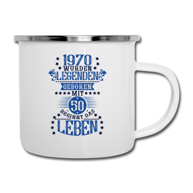 Geburtstag Geschenk Mann Emaille Tasse - 50 Geburtstag Geschenk Männer