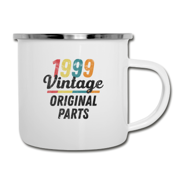 Geburtstag Geschenk Mann Emaille Tasse - Jahrgang 1999 Geburtstag Männer Frauen