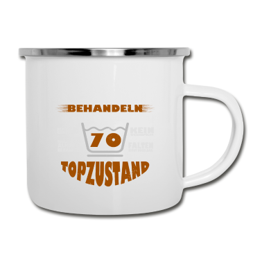 Geburtstag Geschenk Mann Emaille Tasse - 70. geburtstag männer -Pfleglich behandeln