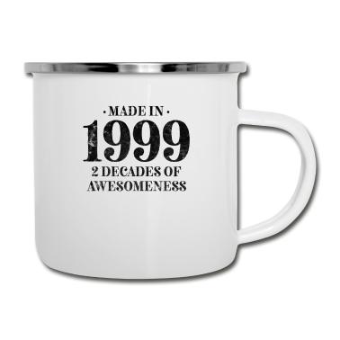 Geburtstag Geschenk Mann Emaille Tasse - Jahrgang 1999 Geburtstag Männer Frauen