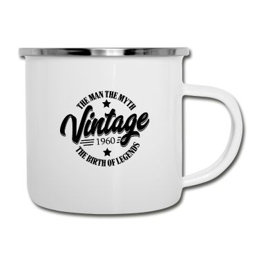 Geburtstag Geschenk Mann Emaille Tasse - 1960 Geburtstag der Mann der Mythos