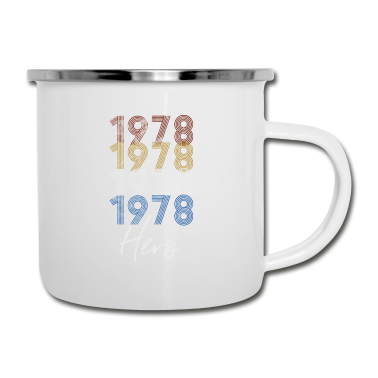 Geburtstag Geschenk Mann Emaille Tasse - Mann Held - 40. Geburtstag Geschenk 1978 retro