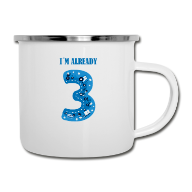 Geburtstag Geschenk Mann Emaille Tasse - Kinder 3. Geburtstag Mann Geschenk 3 Jahre Junge
