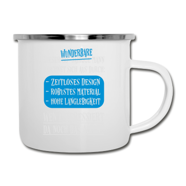 Geburtstag Geschenk Mann Emaille Tasse - 60. Geburtstag Alter Egal Männer Sprüche Geschenk